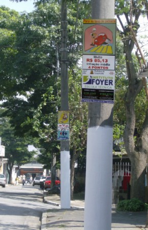 placa educativa de transito sem onus para o municipio